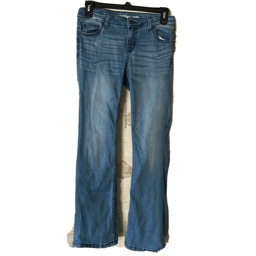 Cat & Jack Light Blue Super Stretch Bootcut Jeans Pants Girls Size 12
